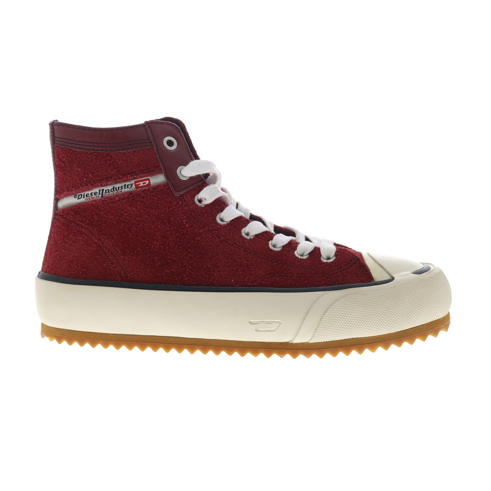 y02966-p4779-t4321_syrah_reshoot_01 Diesel S-Principia Mid X Mens Red Suede Lifestyle Sneakers Shoes - Image 1