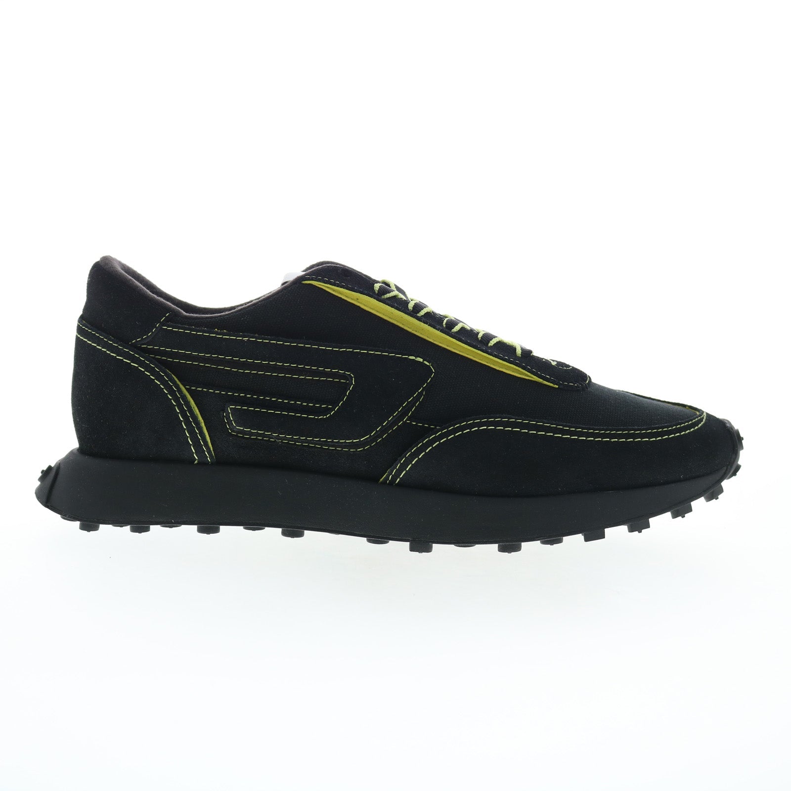 y03061-p5137-h9438_jet_black_sunny_lime_01_d2412578-b459-40fc-9876-824d0a5db055 Diesel S-Racer LC X Y03061-P5137-H9438 Mens Black Lifestyle Sneakers Shoes - Image 1