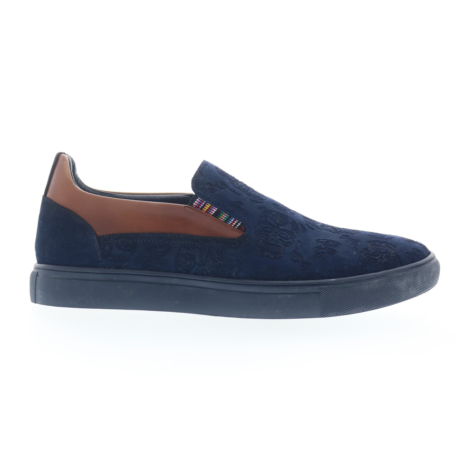 ze700-370-02_navy-img4_01_3c444b38-2a7a-4397-b9e8-412f11feccba Robert Graham Planetary RG5687S Mens Blue Suede Lifestyle Sneakers Shoes - Image 1